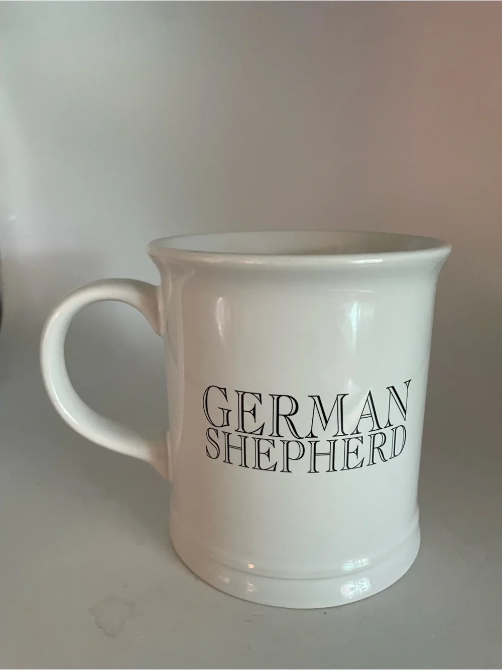 German Shepherd Dog Mug - Pet Lovers Ceramic Coffee Cup - Raised design